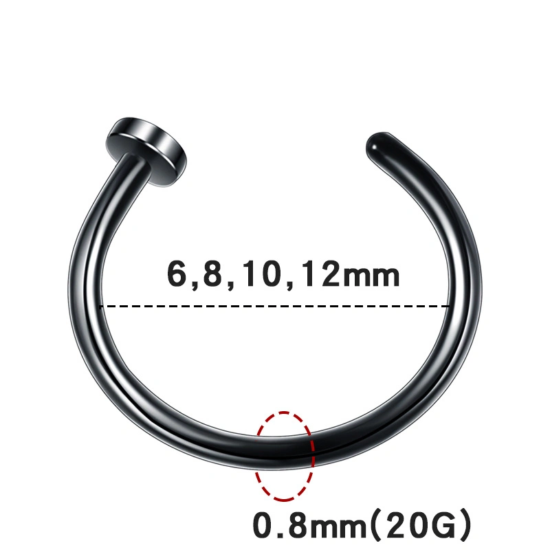 C-Shaped Nose Ring Titanium Alloy Jewelry Piercing